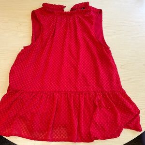 Staccato Red sleeveless top. Work ready!  Size M